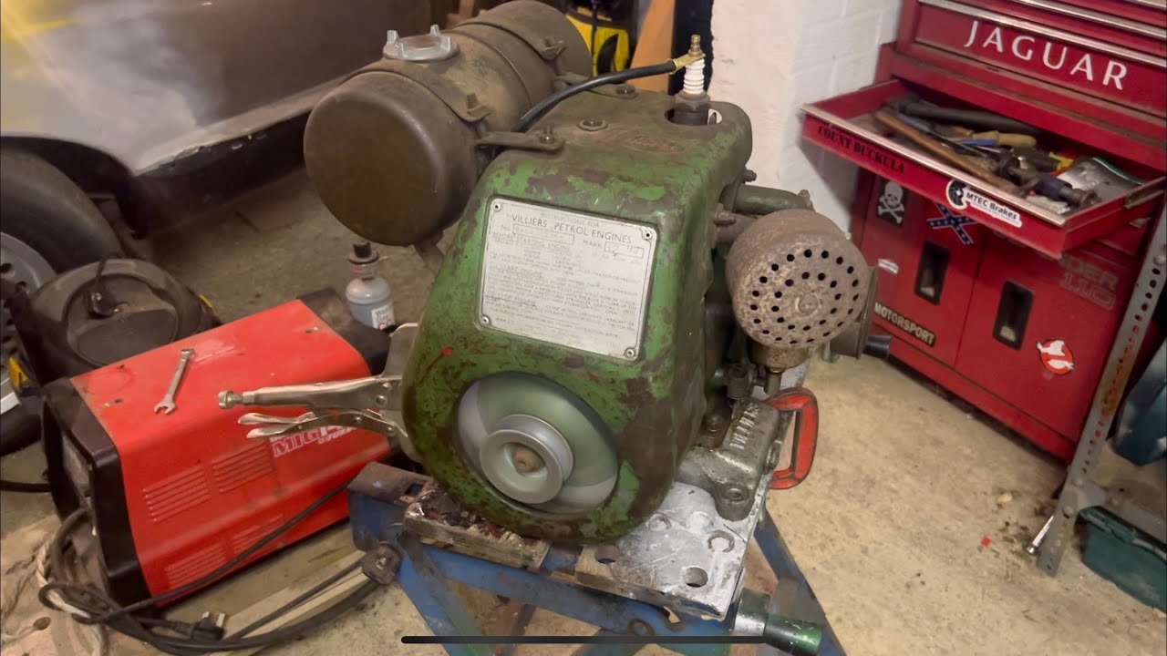 Villiers Mk12 hs stationary engine with reduction gearbox project will it still start part 3