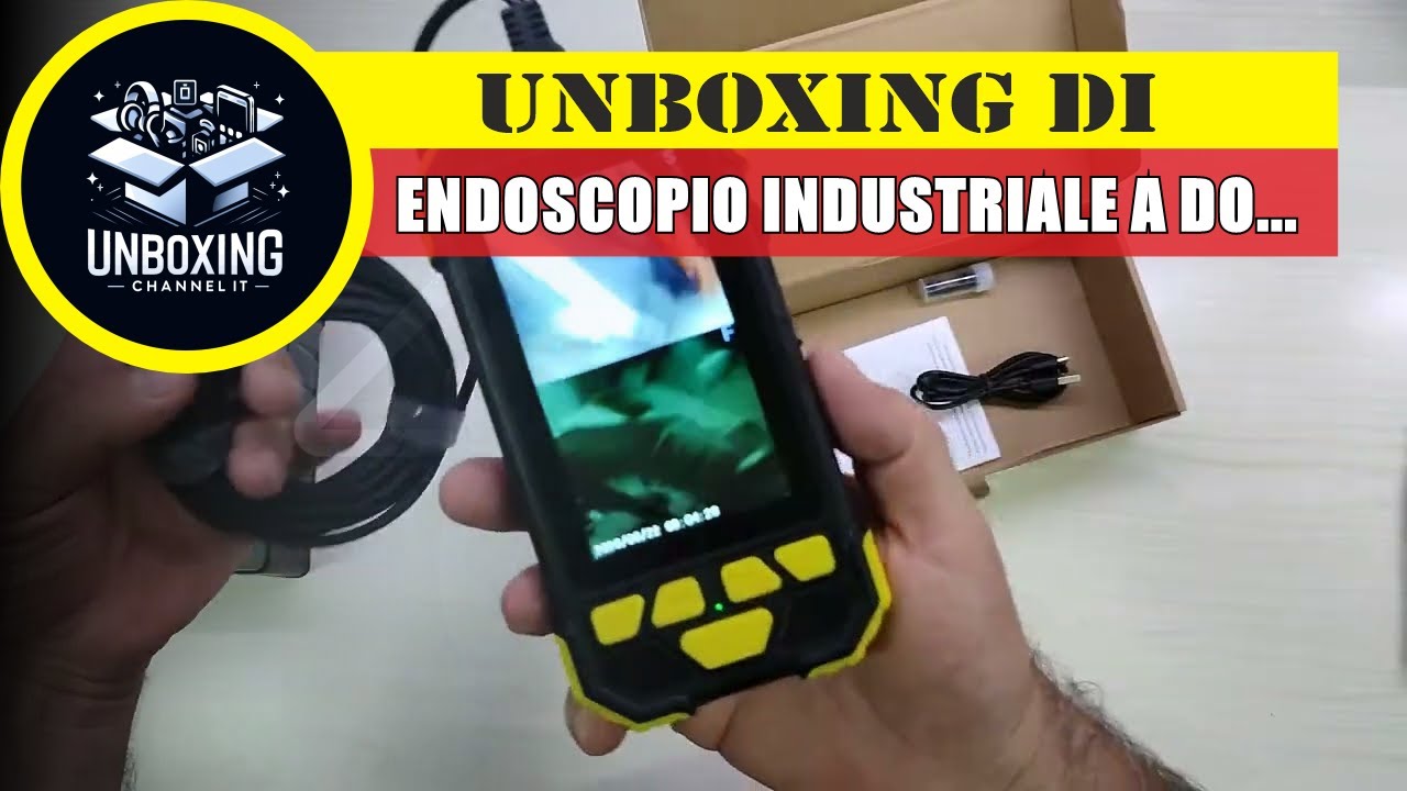 Endoscopio industriale a doppia lente, telecamera di ispezione per