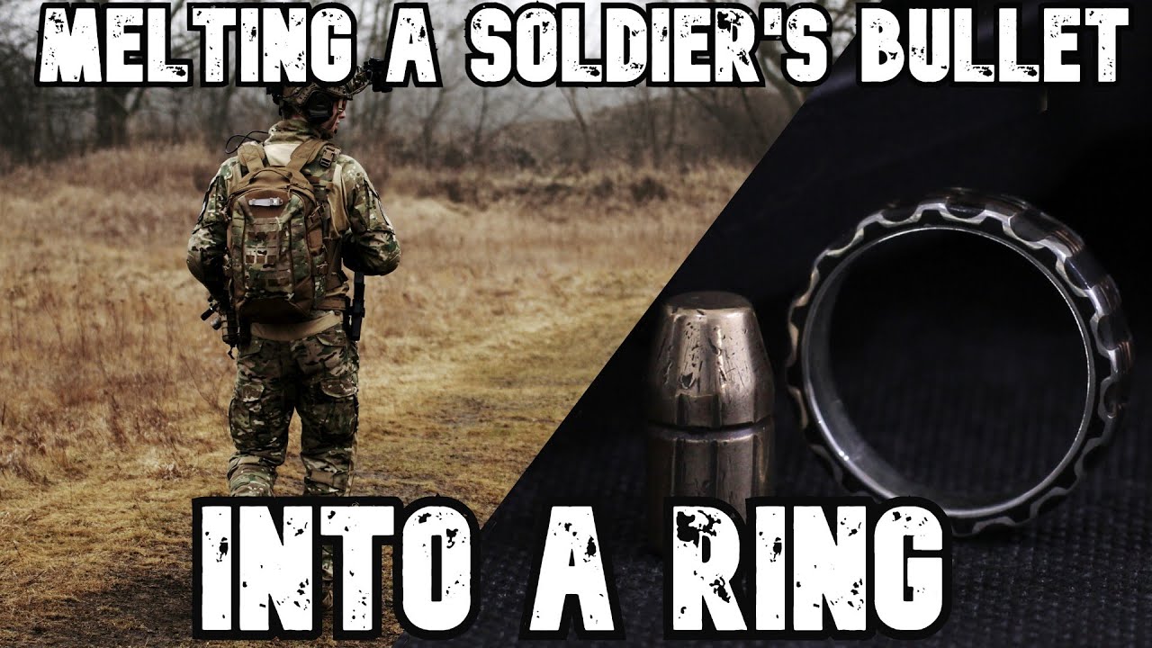 Melting a soldier's bullet into a ring