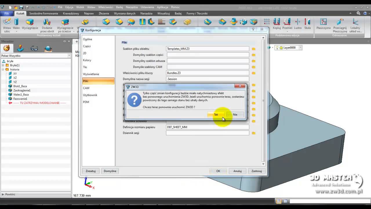ZW3D 2013 Lite - Lekcja 1   Pierwsze kroki