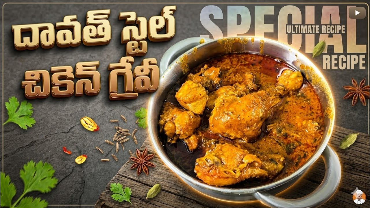 ఫంక్షన్స్ స్టైల్లో చికెన్ కూర ఇలా చేస్తే చిక్కటి గ్రేవీతో కమ్మటి రుచితో  అదిరిపోతుంది |chickencurry|