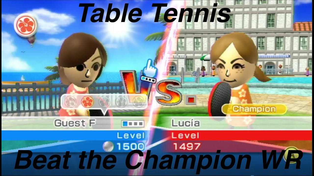 [FORMER PB] Wii Sports Resort Table Tennis Beat the Champion Speedrun in 11:24