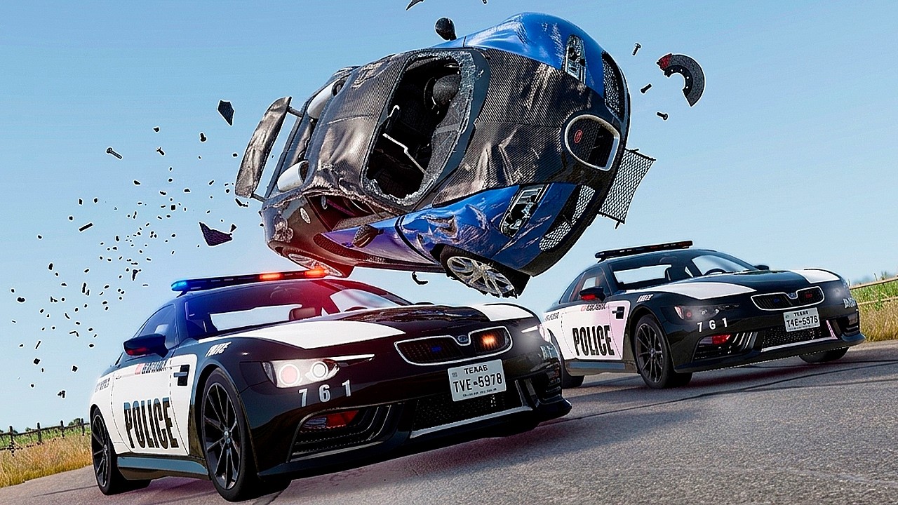 Police Chase and Epic Car Crashes | BeamNG.Drive #139