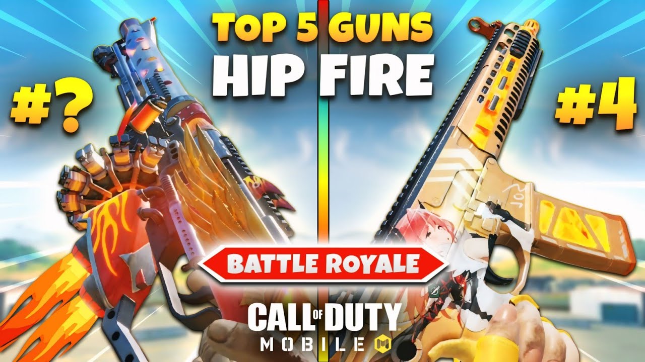 Top 5 Best HIP FIRE Guns In Battle Royale | Best Hip Fire Gunsmith Builds For BR | COD Mobile