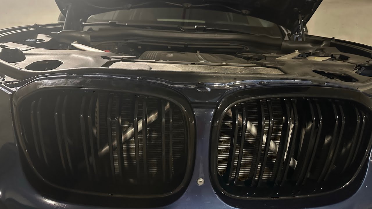 2019 bmw x3  m40i upper active grill shutters delete, proper way no cutting. 10 min max