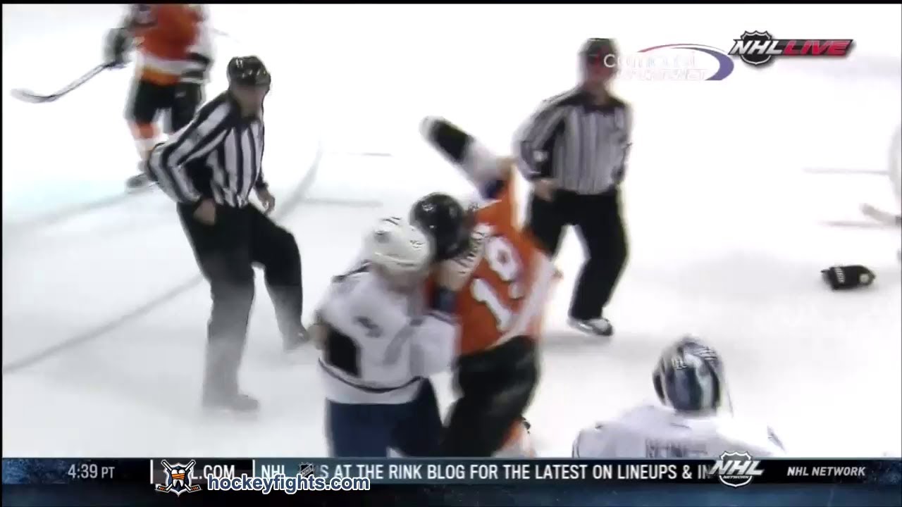 Dion Phaneuf vs Scott Hartnell Feb 9, 2012