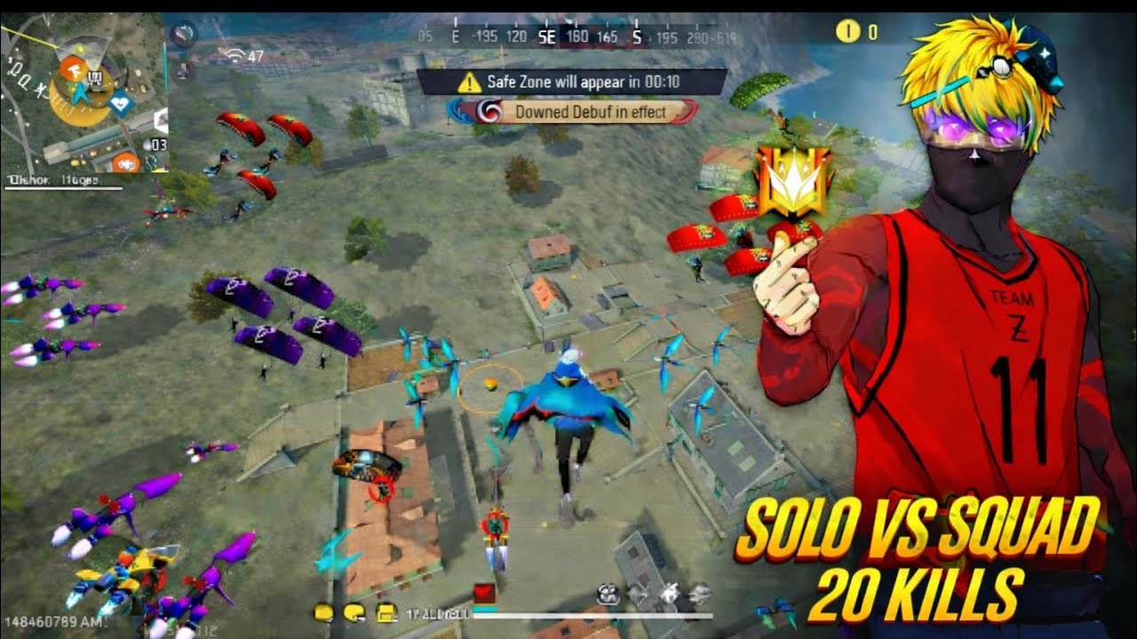GROZA X+MAG 7 💪99% Headshot🎯20 Kill⚡| Solo Vs Squad Full Gameplay | Mobile 📱 Free Fire