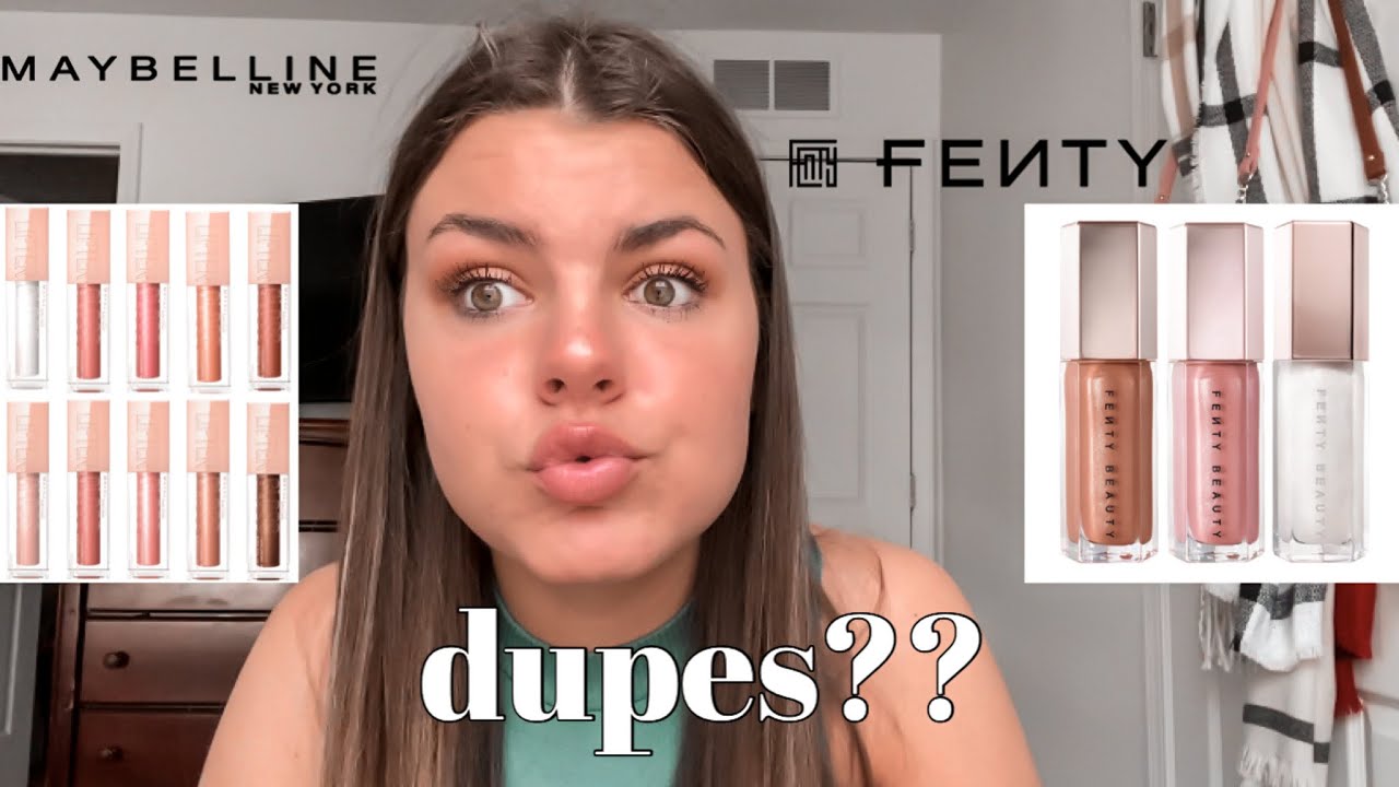 FENTY GLOSS BOMB VS MAYBELLINE  LIFTER GLOSS//DUPE??