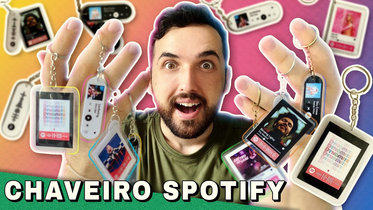 COMO FAZER CHAVEIRO DO SPOTIFY: Muito fácil e barato! | Spotify plaque keychain