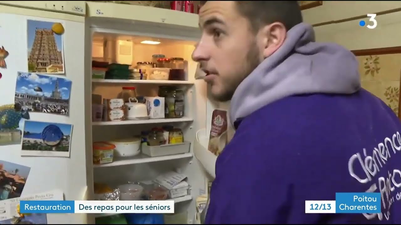 Livraison de repas à domicile pour les séniors - REPORTAGE FRANCE 3 - CLEMENCE ET ANTONIN - 31/12/22
