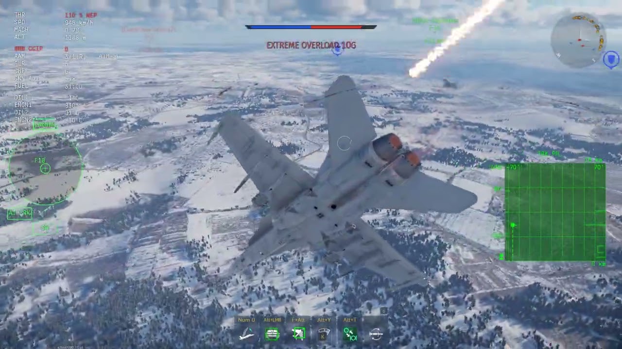 War Thunder: two clips in one base bombing f18
