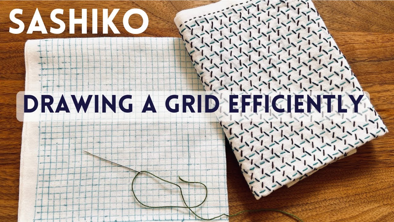 Struggling to draw a grid for Sashiko Hitomezashi? This is how I draw it on fabrics and garments!