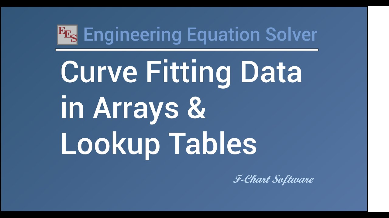 Curve Fitting Data in Arrays and Lookup Tables