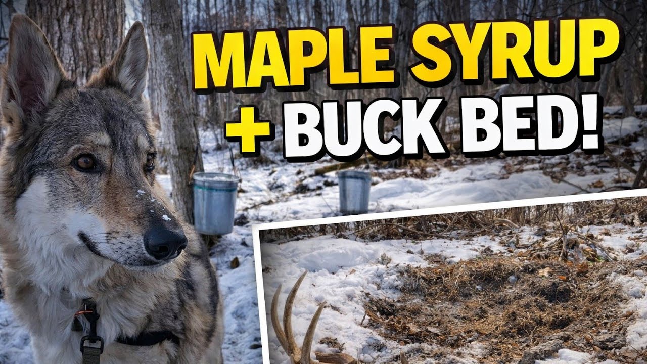 Besser in the Woods Vlog 2 | Tapping Maple Trees, Finding a Buck Bed & Frost Seeding Clover
