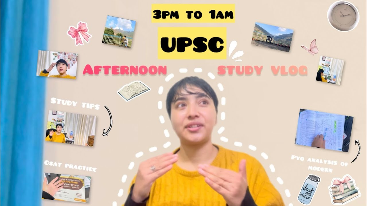 UPSC study vlog📚|Revision tricks 🔖|skin care🧴|CSAT practice 📖