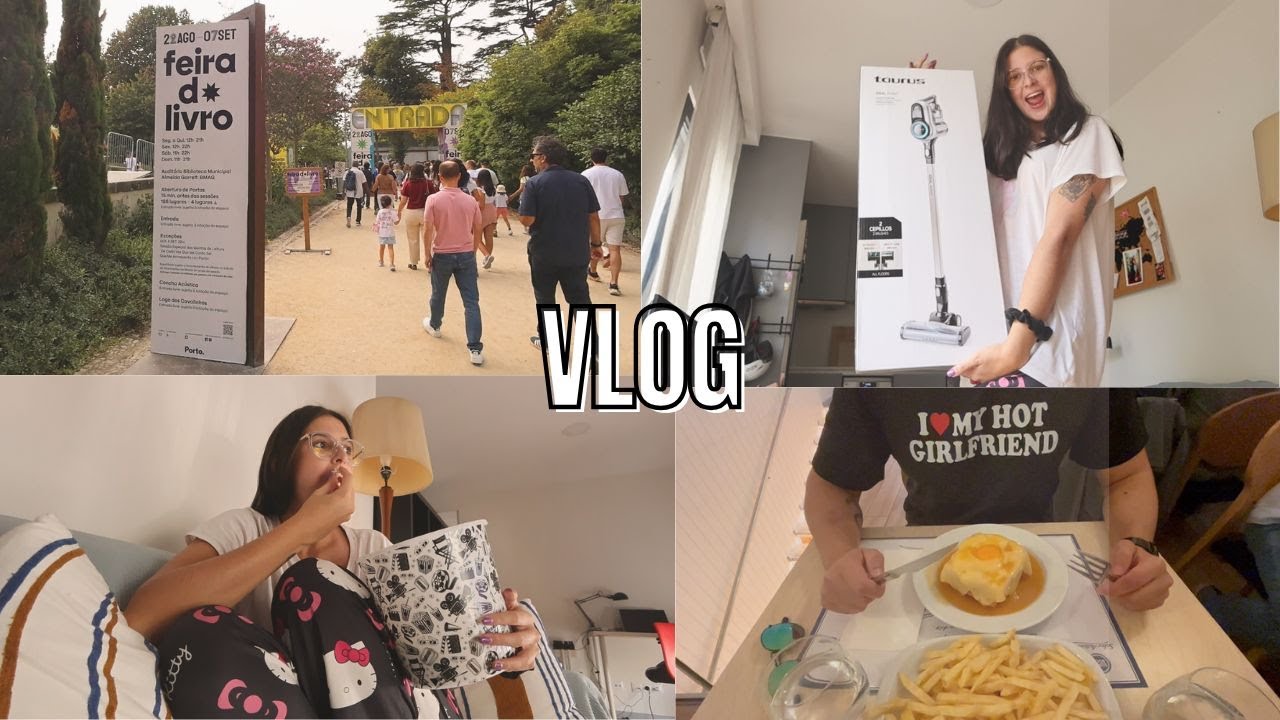 Vlog 🍿| fim de semana tranquilo - encontro literário, tarde a ver filmes e aspirador novo 🎀