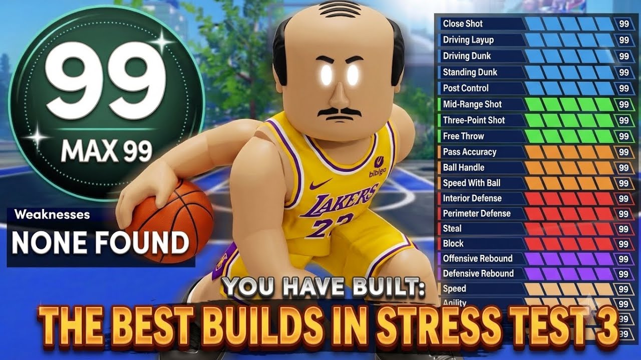 THE BEST BUILDS IN PRACTICAL BASKETBALL STRESS TEST 3 ROBLOX