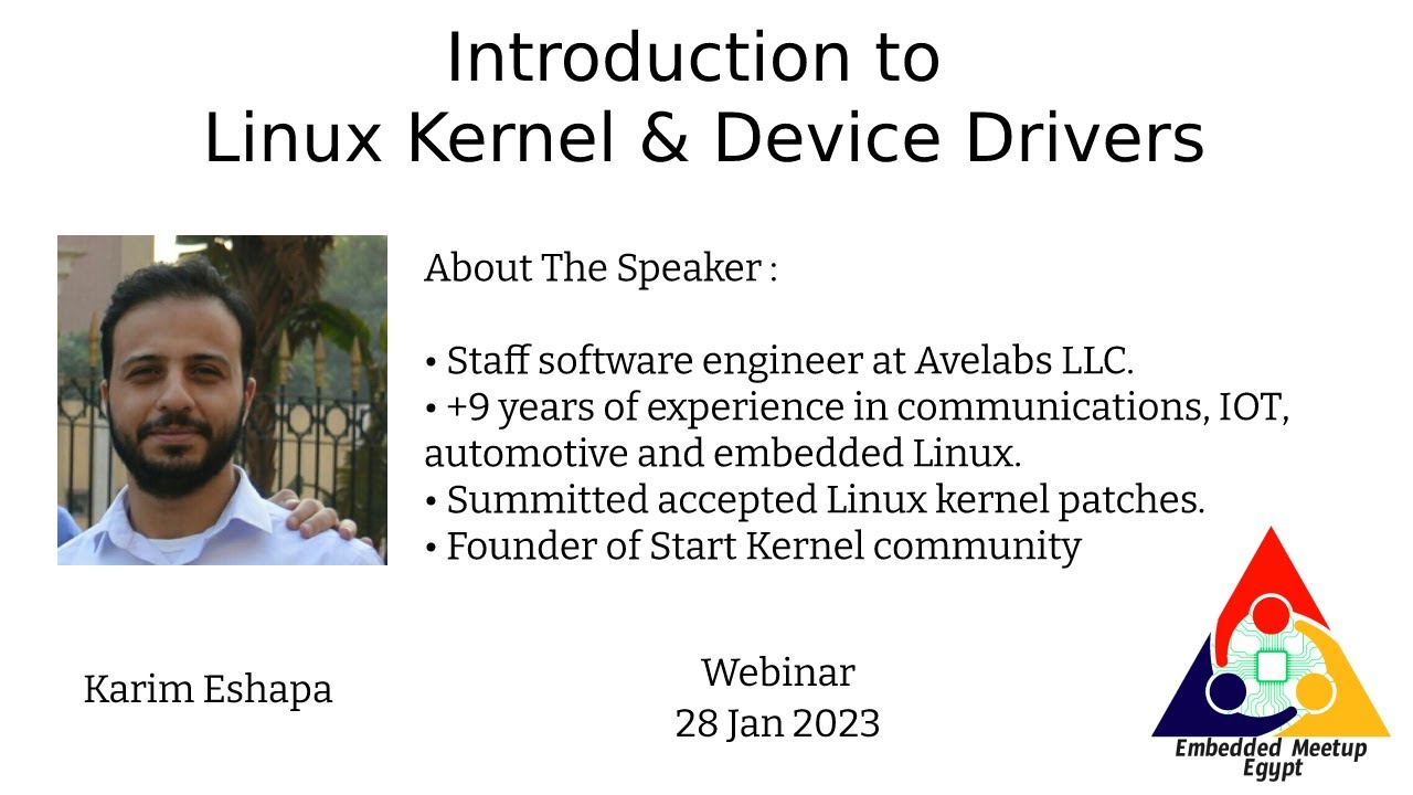Introduction to Linux Kernel & Device Drivers Part 1 [Arabic]