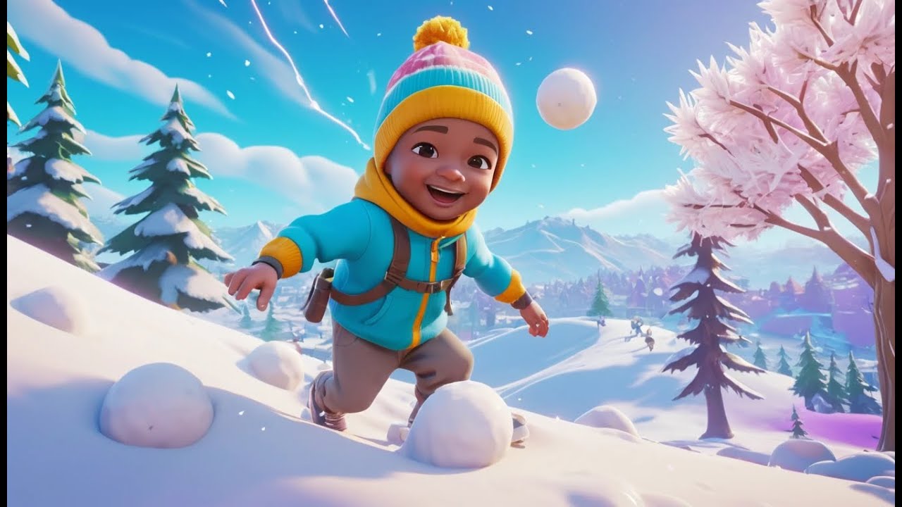 Fortnite Baby Hid Inside a Giant Snowball | Nursery Rhymes for Kids & Baby Songs