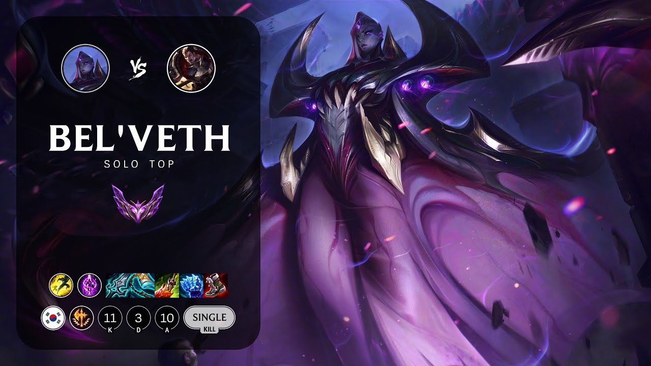 Bel'Veth Top vs Darius - KR Master Patch 14.4
