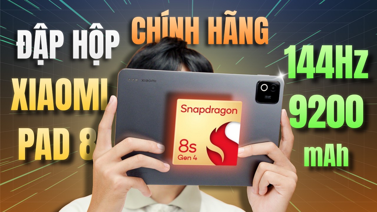 Đập Hộp Xiaomi Pad 8 Chính Hãng - Snapdragon 8s Gen4, Màn 144Hz, Có PC Mode Giá Rất Thơm!!