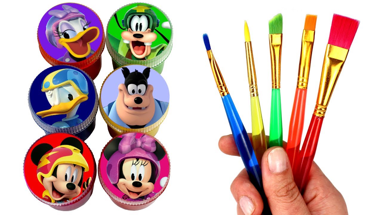 Drawing and Painting Mickey Mouse and Friends Roadster Racers for Kids