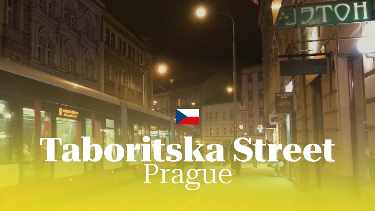 Evening Life in Prague: Taboritska Street in January | Tram Tracks & City Atmosphere #prague #cz