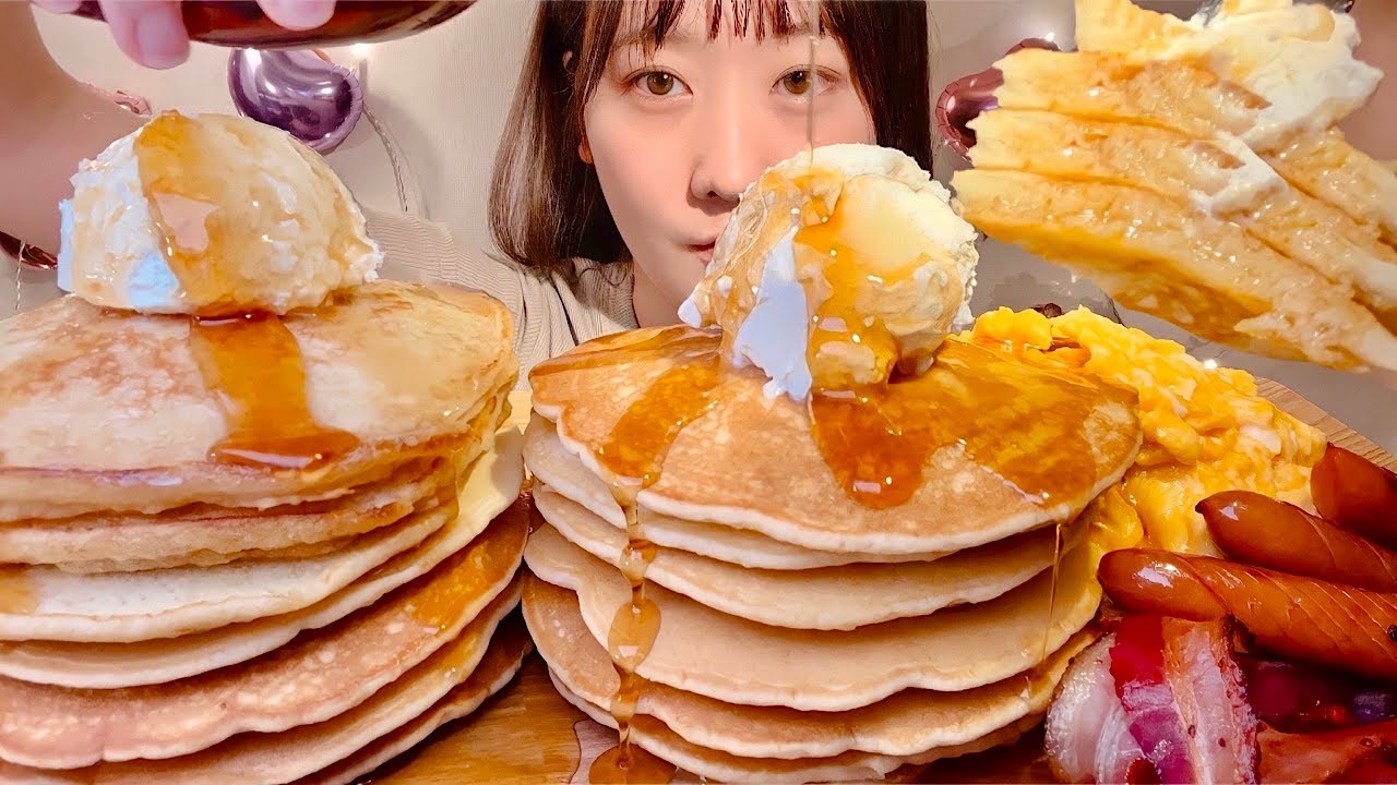 ASMR блин【русские субтитры】【Mukbang/ Eating Sounds】