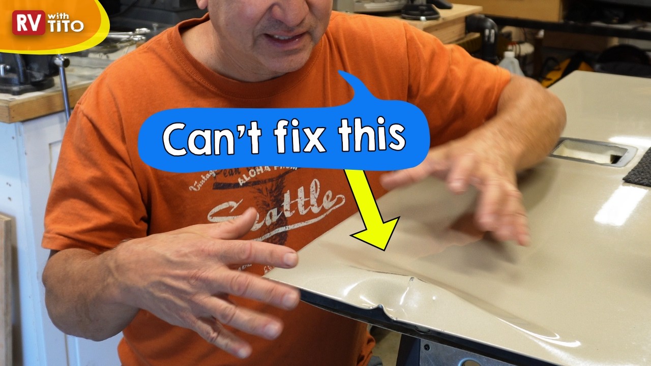 Replacing RV Compartment Door, EASY Pop-Rivets,  and Motor oil Rustproofing | RV with Tito DIY