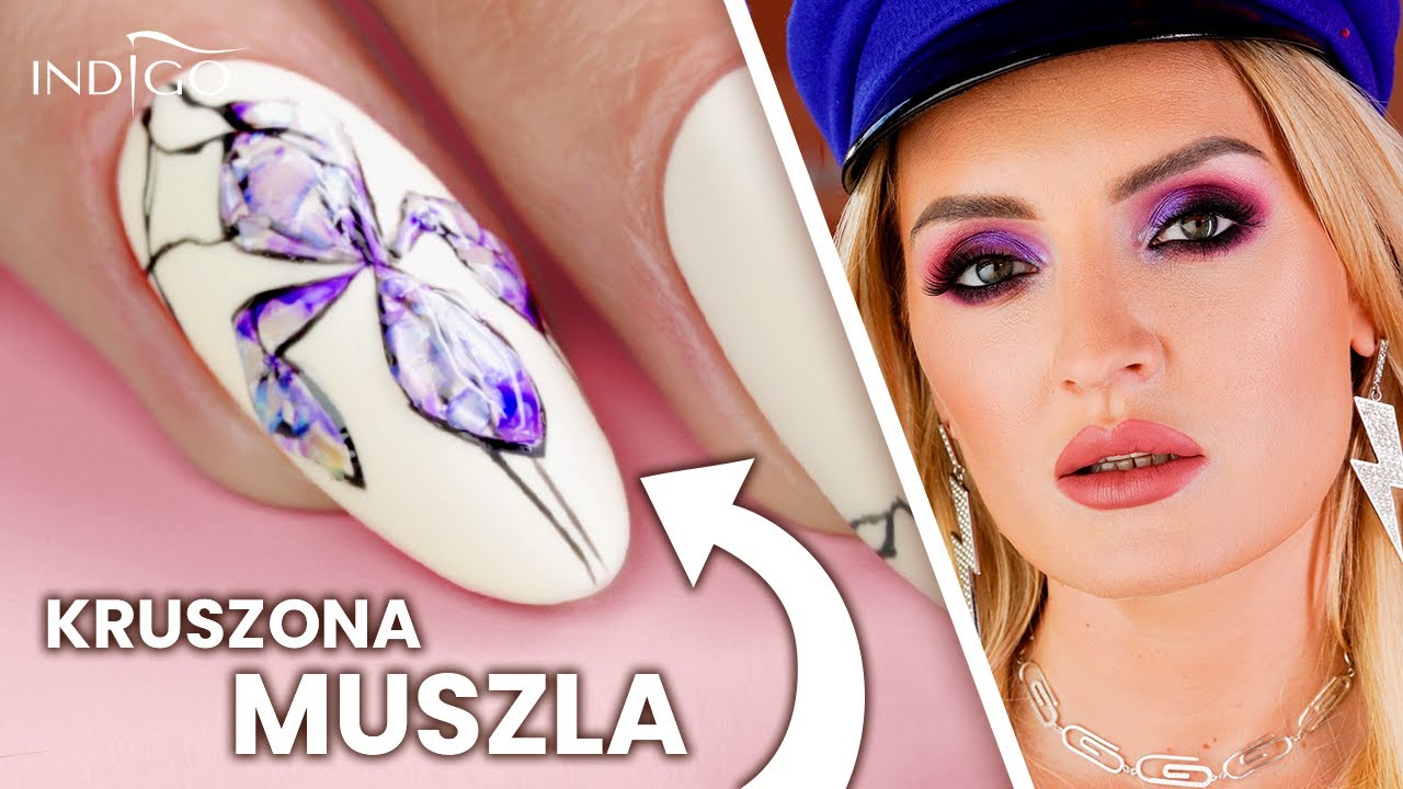 Zdobienia z KRUSZONĄ MUSZLĄ – jak wykorzystać Muszle Indigo? Mozaika i witraż | Indigo Nails