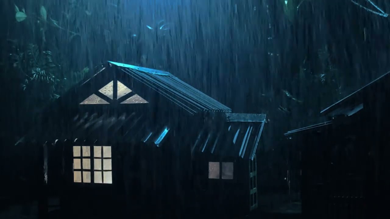 Cure Insomnia with Heavy Rain & Thunder - Nature Sounds for Deep Sleep and Relaxation