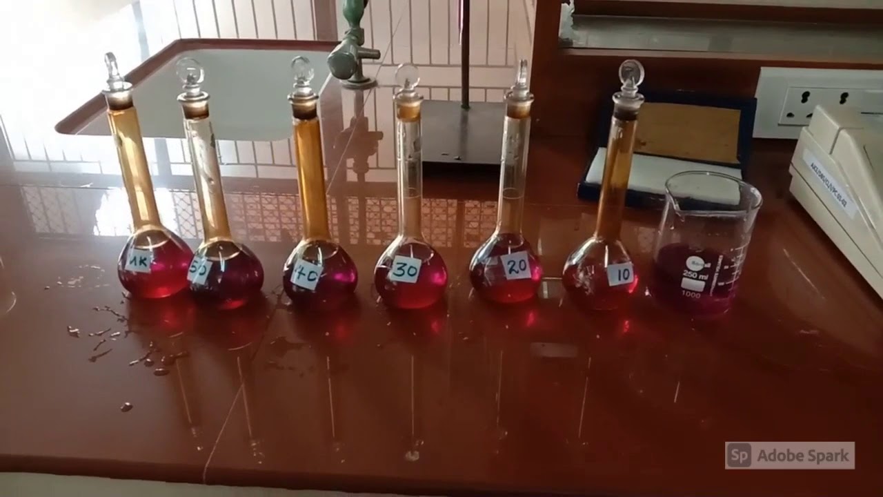 S1 Engineering Chemistry lab - KTU - Colorimetry