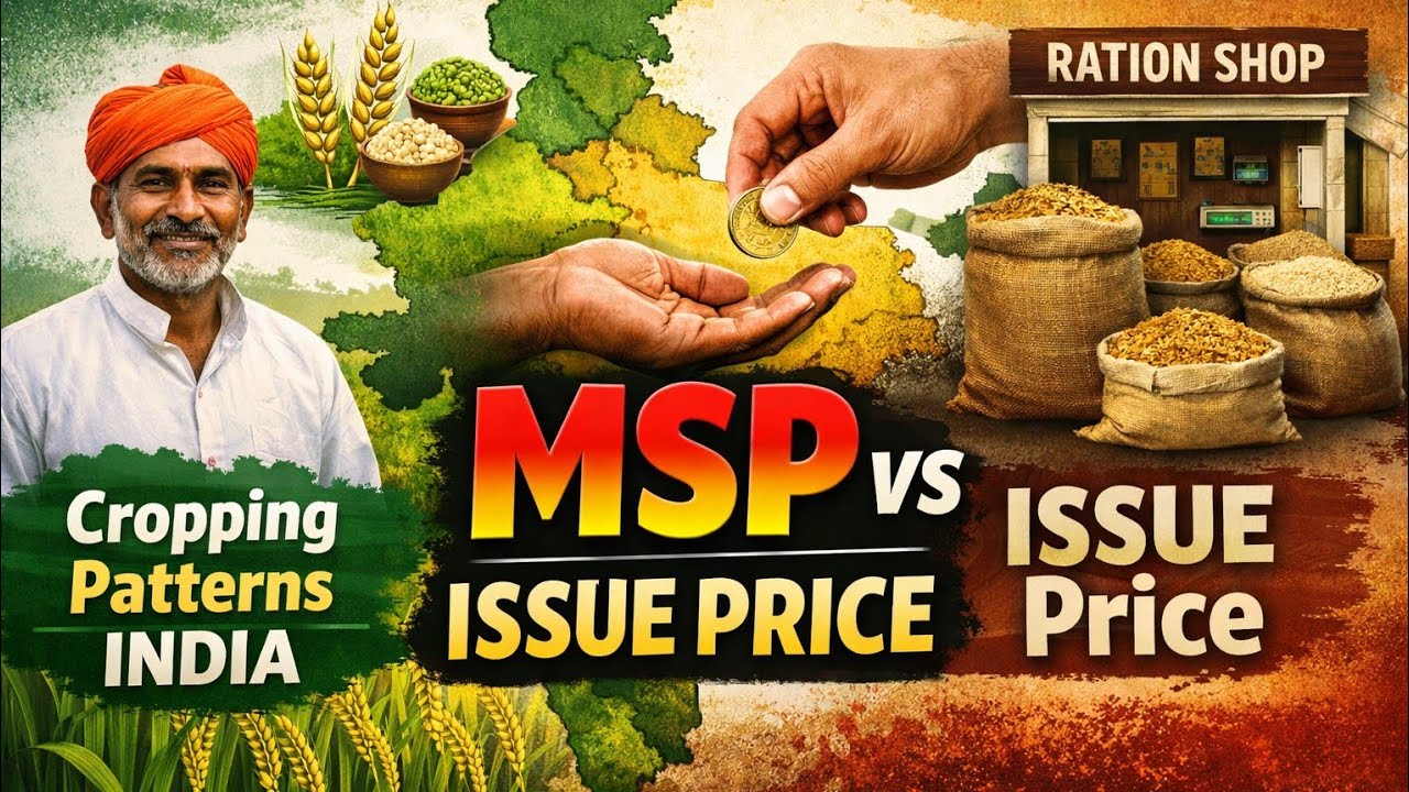 Cropping Patterns, MSP & Issue Price Explained |Indian Agriculture & Food Security| Economy Class 17