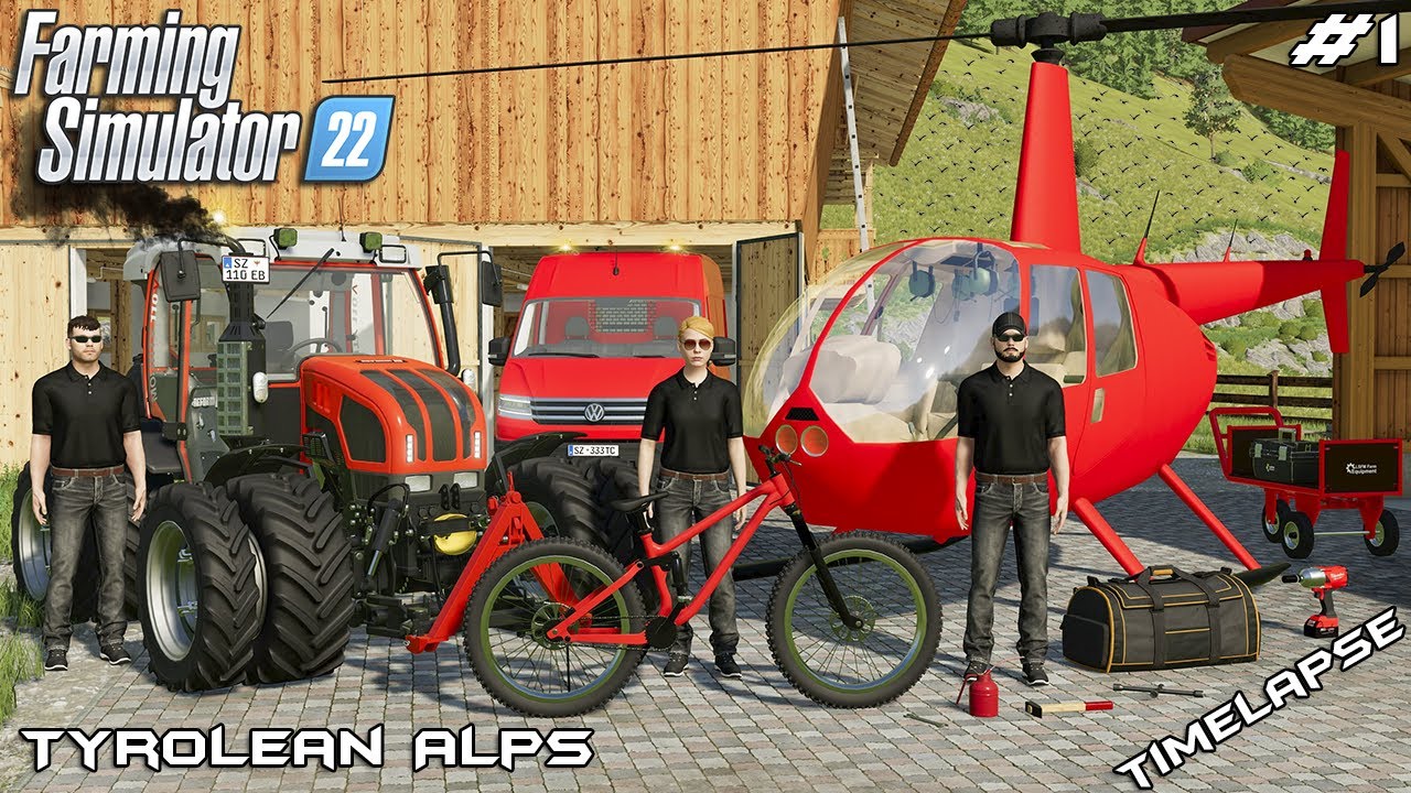 Переезд на новую ФЕРМУ в АЛЬПАХ с ВЕРТОЛЕТОМ | Тирольские Альпы | Farming Simulator 22 | Эпизод 1