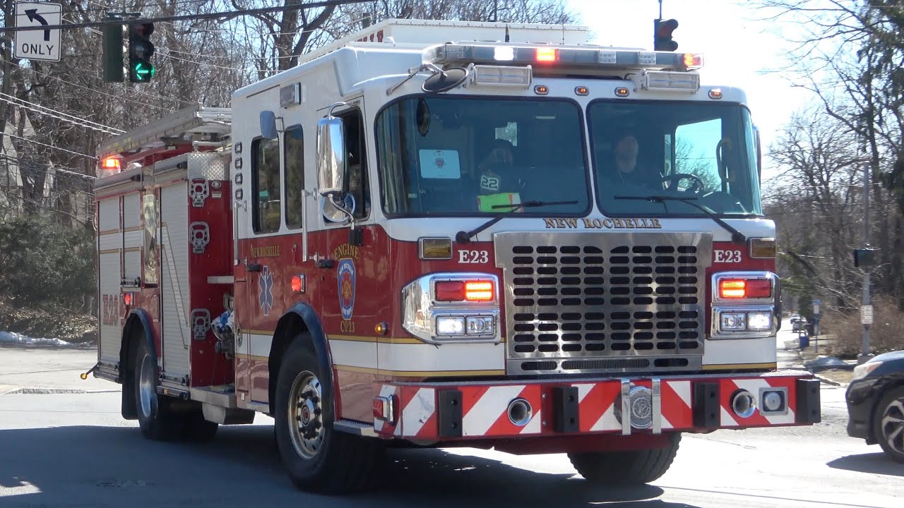 New Rochelle FD Engine 23 & New Rochelle EMS Ambulance 30A2 Responding