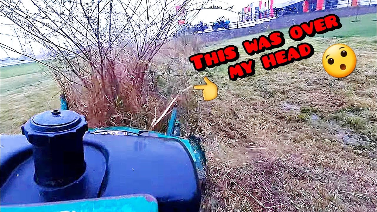 Mowing Overgrown Property With Bobcat Walk Behind Mower - Brush Hogging