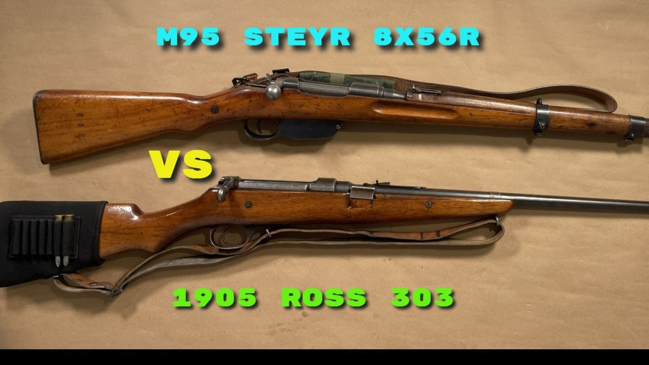 Al''s comparison of 1905 Ross rifle vs 1895 Steyr rifle