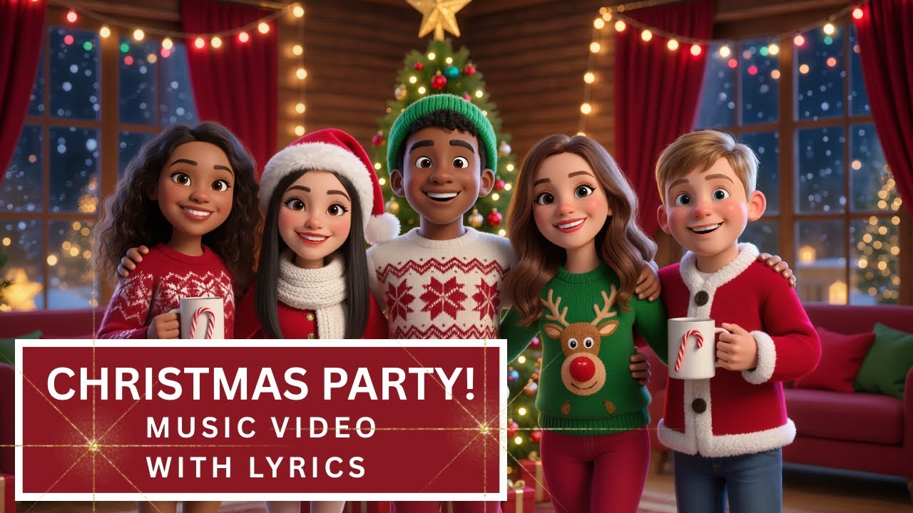 Christmas Party! A FUN PARTY SONG for kids of ALL AGES! Sing Along with Lyrics! Merry Christmas!