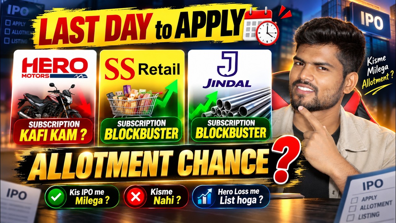 Hero vs SS Retail vs Jindal IPO Allotment Chance 🔥 |Kisme Milega Allotment? 😱 