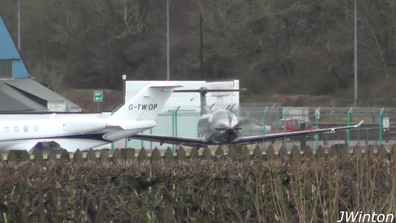 Irish Air Corps Pilatus PC-12 departing Newcastle Airport