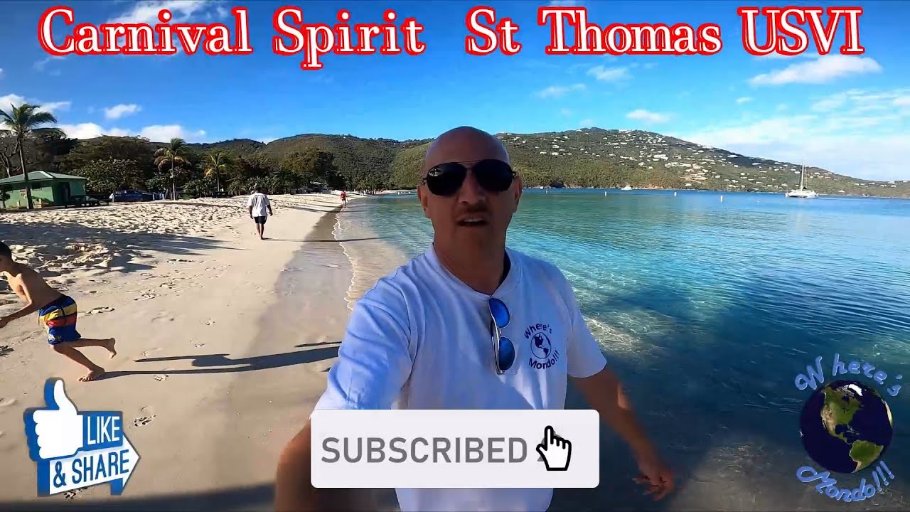 Magens Bay Beach Saint Thomas USVI  Carnival Spirit  (March 30 2023 ) | Travel Vlog