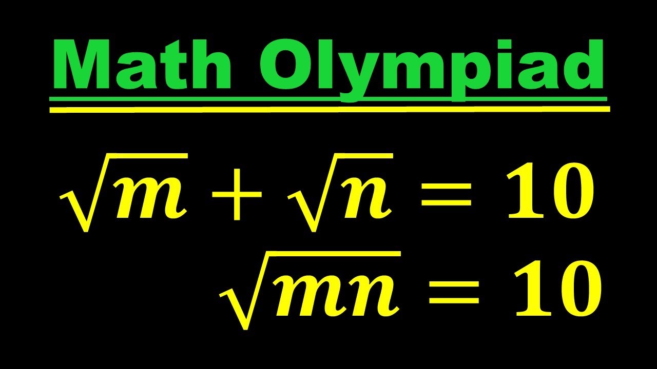A Nice Olympiad Algebra Problem
