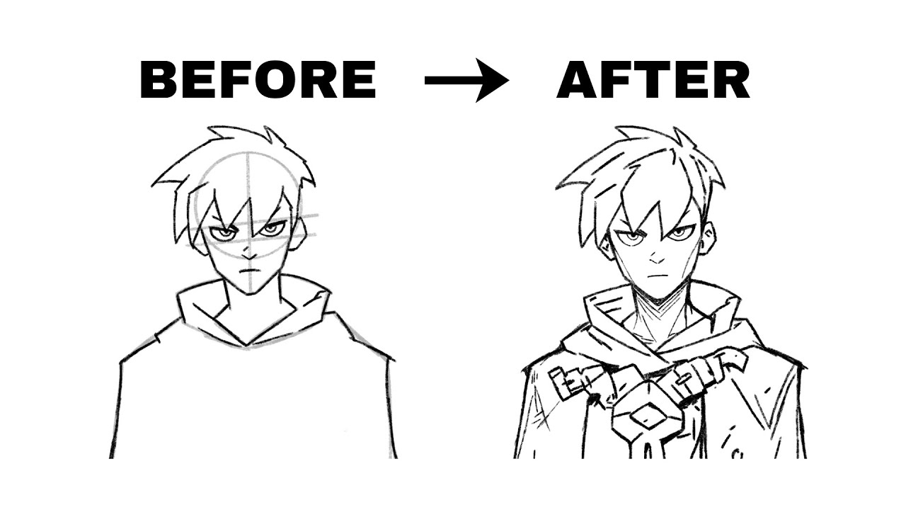 Anime Style Character Sketch | Procreate Drawing Tutorial