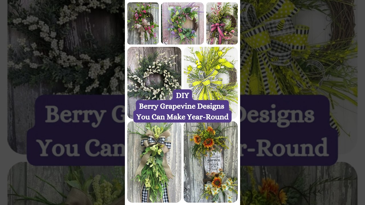 DIY Berry Grapevine Wreaths & Swags | Seasonal Wreath Ideas for Year-Round Decorating