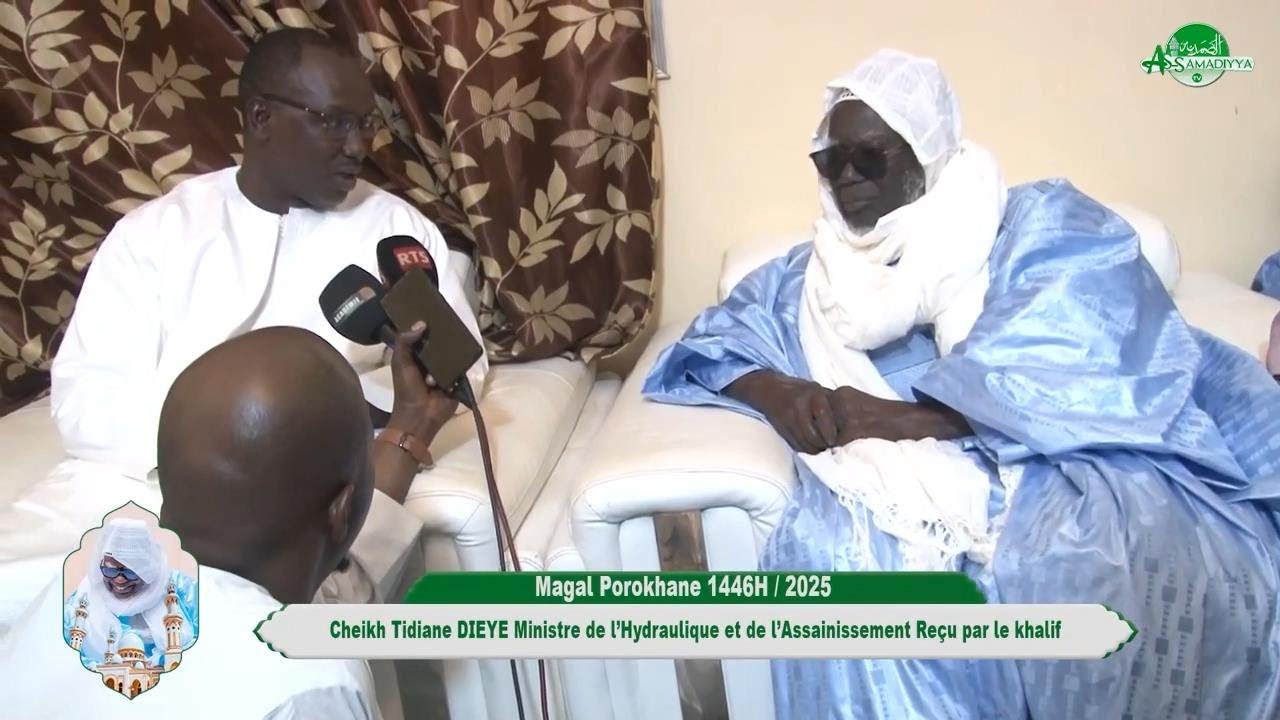 Porokhane : Cheikh Tidiane DIEYE Ministre de l’Hydraulique et de l’Assainissement Reçu par le khalif