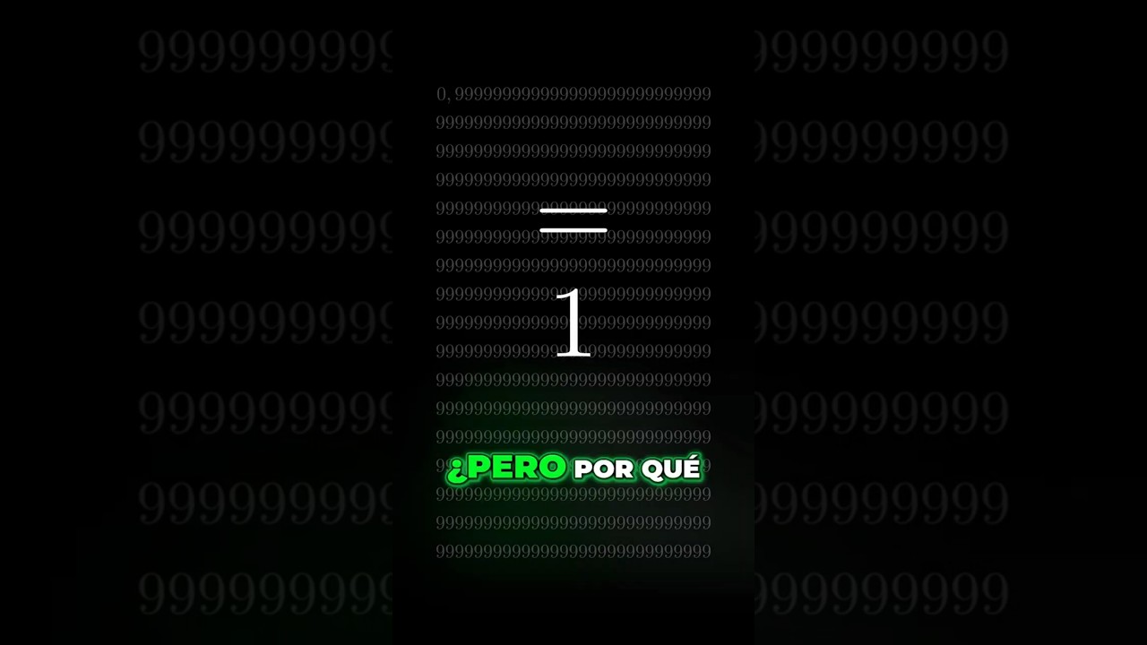 &iquest;C&oacute;mo es Posible que 0,999... sea IGUAL a 1? #matem&aacute;ticas #ProfeHectaime #Mates #N&uacute;meros