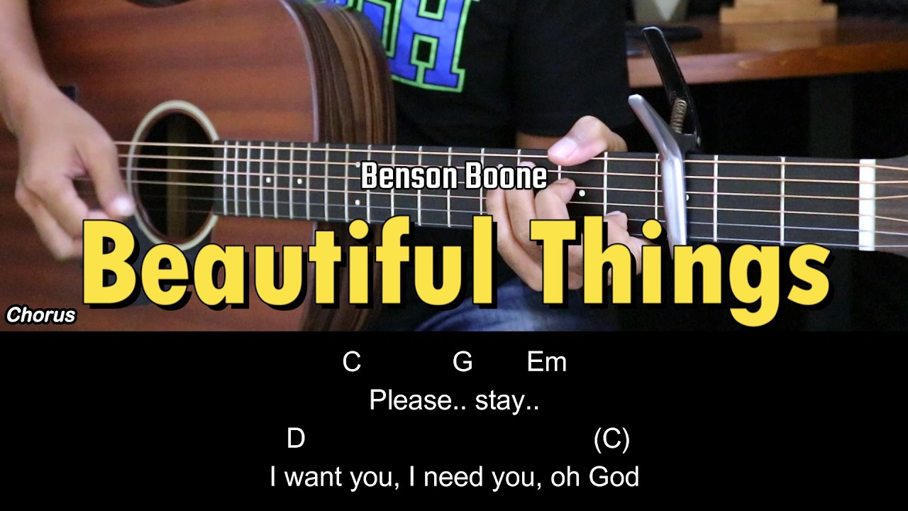 Beautiful Things - Benson Boone | EASY Guitar Tutorial with Chords - Guitar Lessons