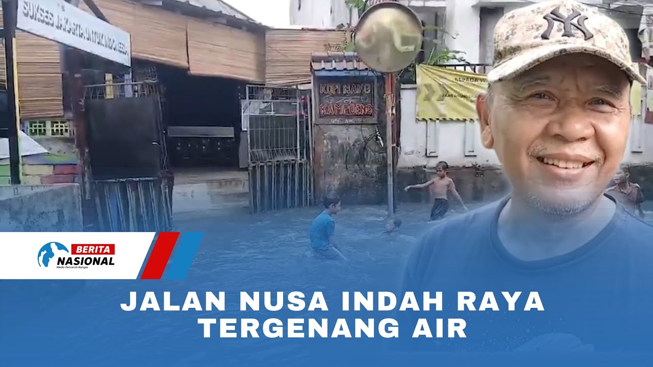 Jalan Nusa Indah Raya Tergenang Air