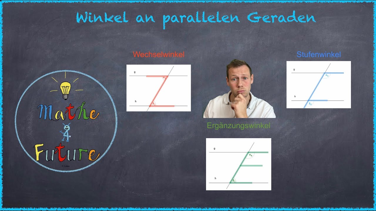 Winkel an parallelen Geraden (Wechselwinkel, Stufenwinkel, Erg&auml;nzungswinkel)