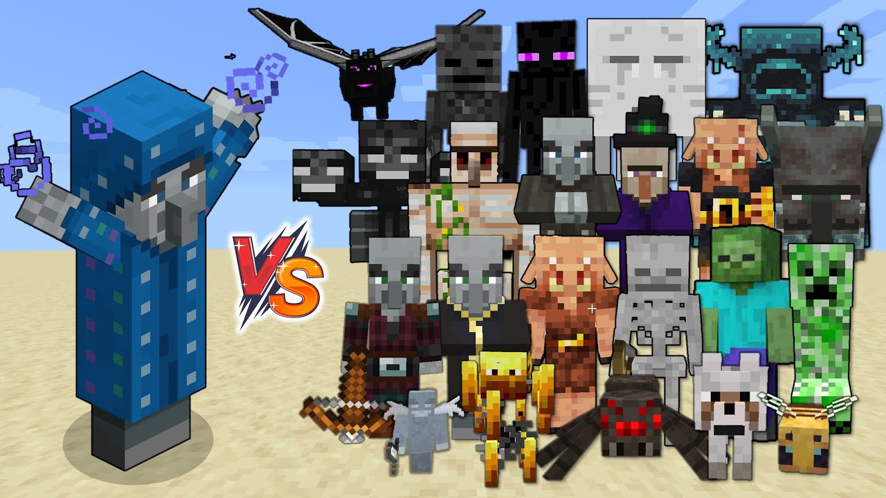 Illusioner vs All Mobs in Minecraft